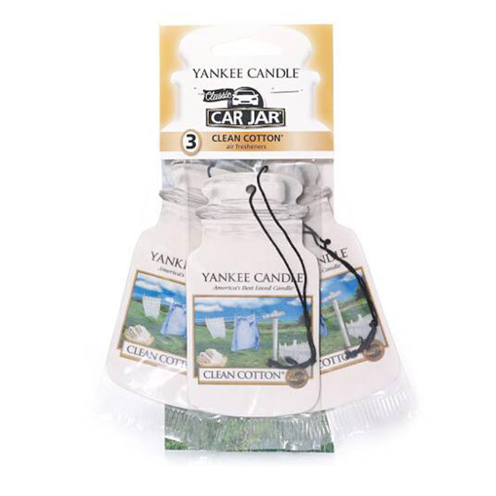 Yankee Candle Clean Cotton Car Jar Air Freshener (Pack of 3) £5.59